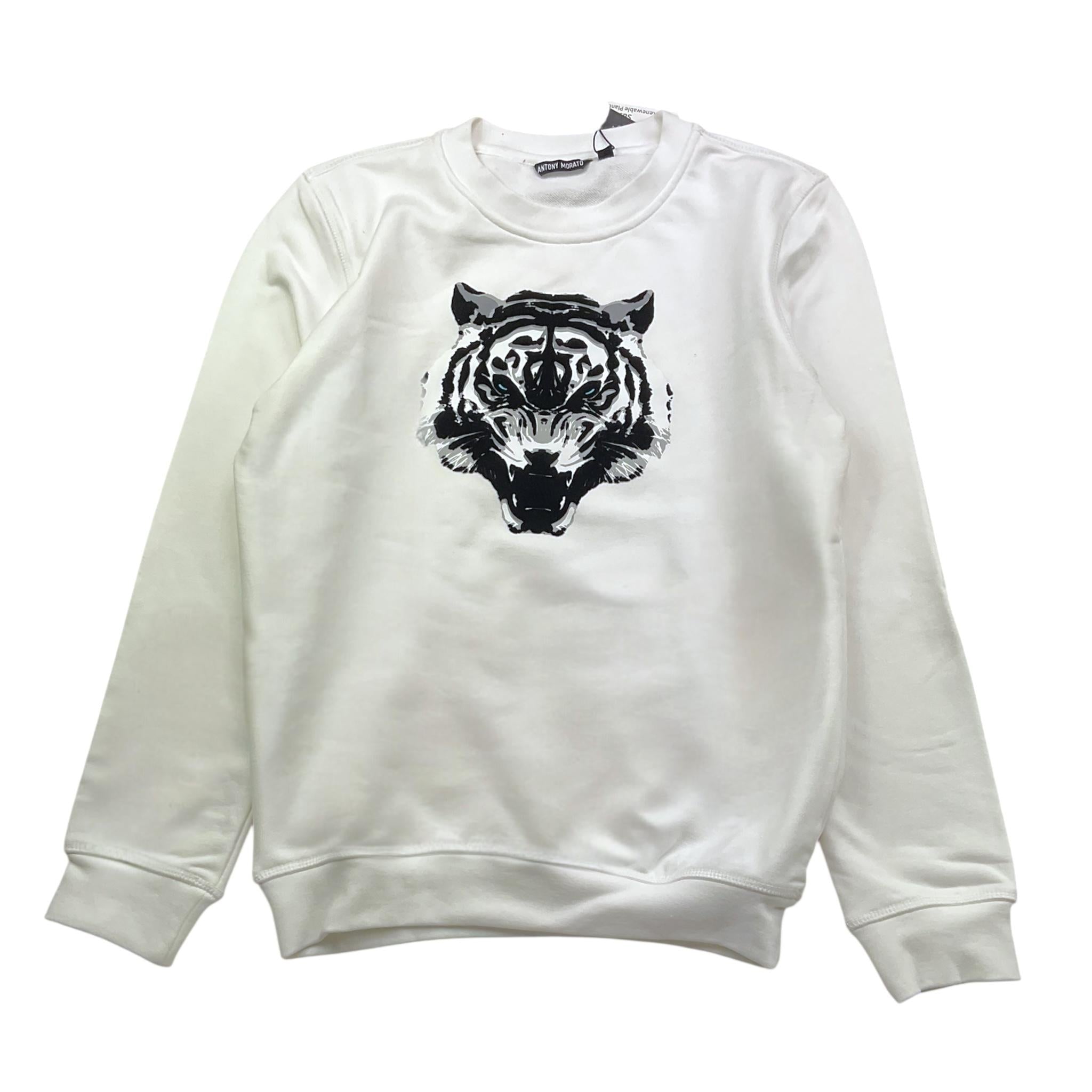 ANTONY MORATO felpa girocollo tinta unita con stampa Bianco per Bambino MKFL00502 BIANCO ANTONY MORATO 