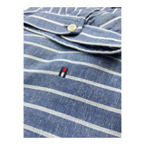 Tommy Hilfiger Abito Tinta Unita con Fantasia A Righe Mezza Manica per Bambina KG0KG08579 AZZURRO TOMMY HILFIGER 