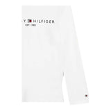 TOMMY HILFIGER shirt girocollo tinta unita con stampa in contrasto Bianco per Bambino KS0KS00202 BIANCO TOMMY HILFIGER 