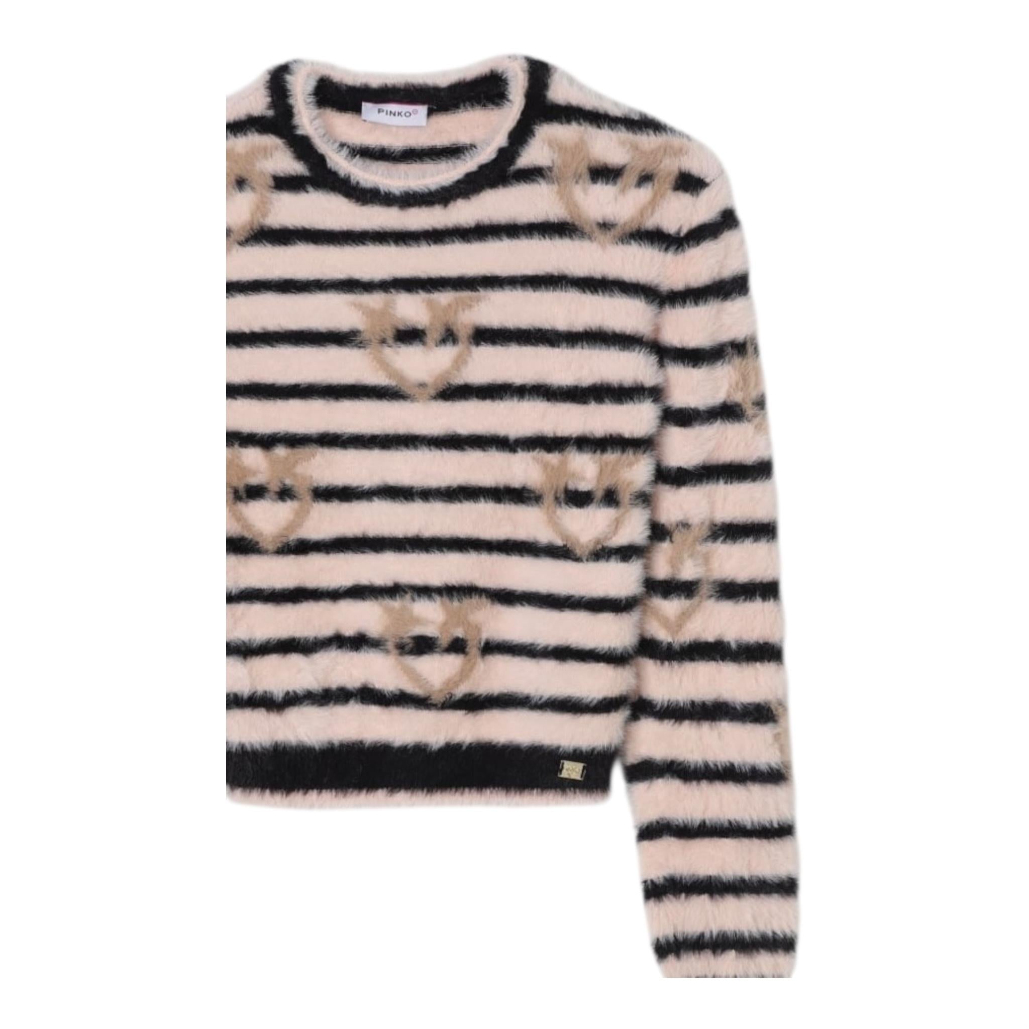 PINKO maglia tinta unita con fantasia a righe Rosa per Bambina F4PIJGJP052 ROSA PINKO 