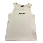 Moschino Canotta Tinta Unita A Costine per Bambina HDM06MX BIANCO MOSCHINO 