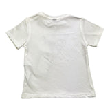 Please T-Shirt Girocollo Tinta Unita Con Maniche In Contrasto Bianco Per Neonato
