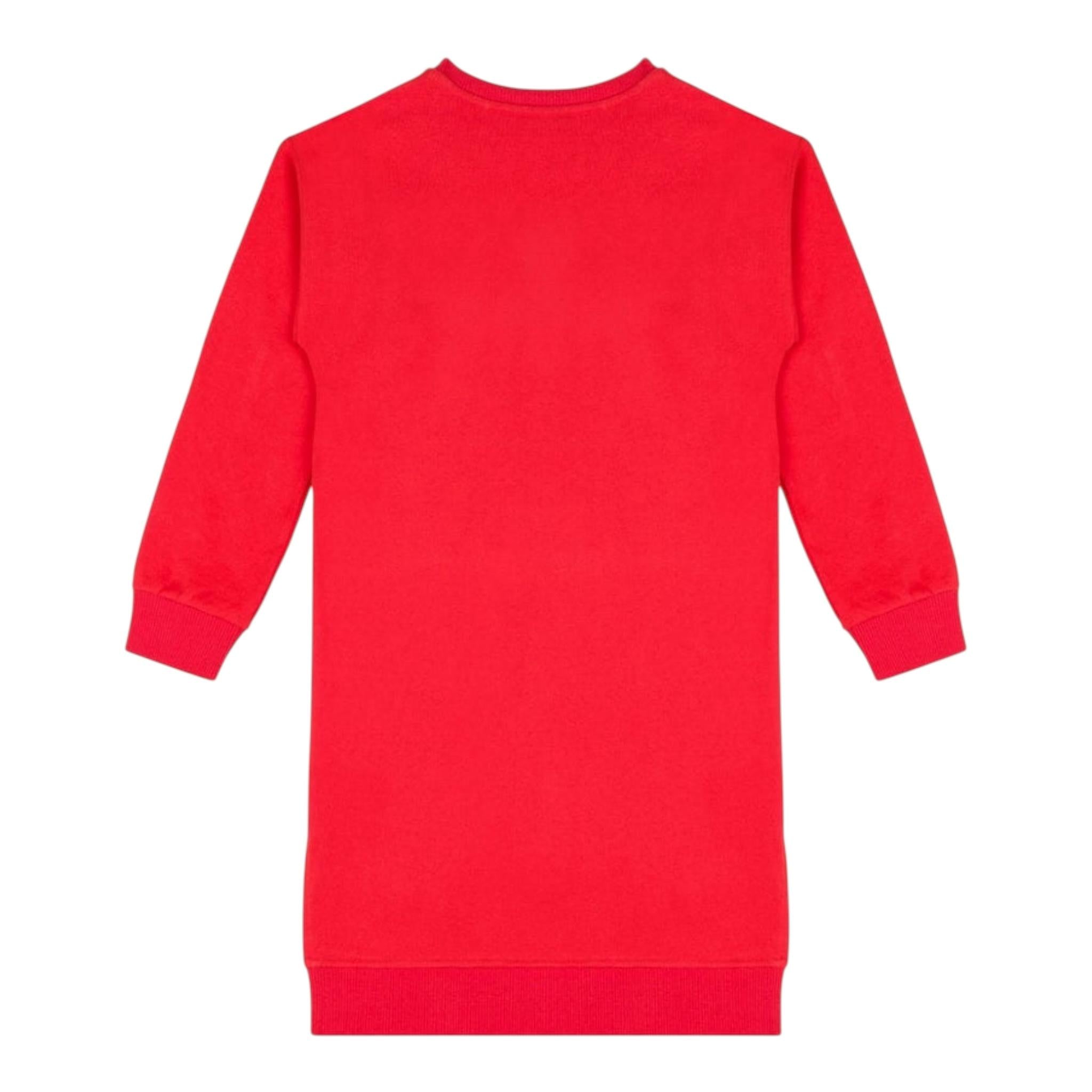 MOSCHINO abito modello felpa tinta unita con stampa Rosso per Bambina HFV0FE ROSSO MOSCHINO 