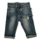 Never Too Jeans tinta unita con Strappi Blu per Neonato NT1365N BLU NEVER TOO 