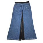 PATRIZIA PEPE jeans tinta unita modello palazzo con profili in contrasto Blu per Bambina 7P0320XX BLU PATRIZIA PEPE 