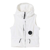 C.P. Company Giubbino Tinta Unita Smanicato con Zip per Bambino CUS00X BIANCO C.P. COMPANY 