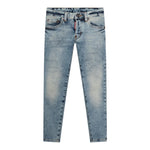 Dsquared2 Jeans Tinta Unita con 5 Tasche per Bambino DQ03LD AZZURRO DSQUARED2 