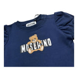 Moschino Abito Mezza Manica Tinta Unita con Stampa per Neonata MAV0C7 BLU MOSCHINO 