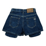 Please Short tinta unita In Denim con Tasconi Blu per Bambina RB63010G72 BLU PLEASE 