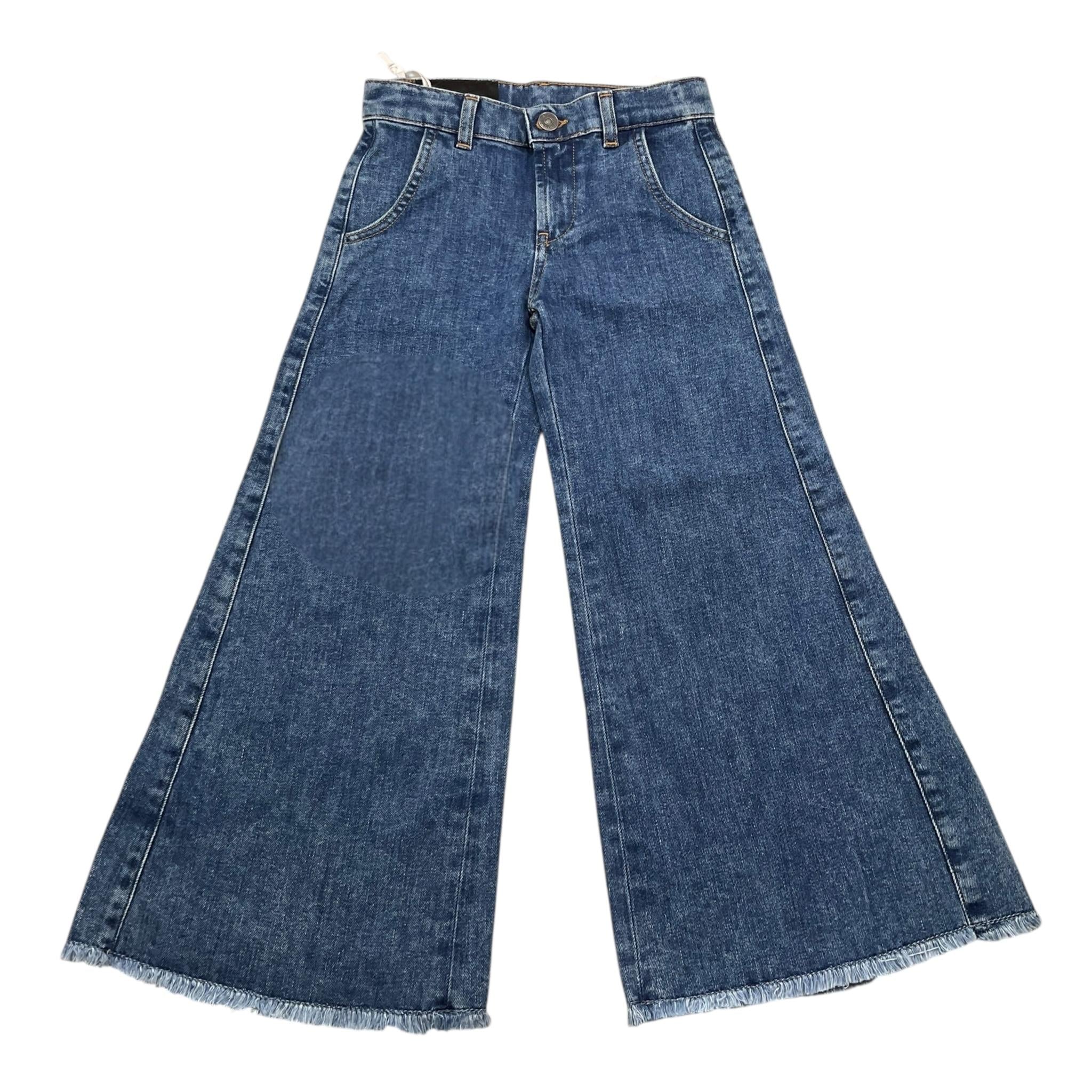 DONDUP jeans tinta unita modello palazzo Blu per Bambina DFPA092 BLU DONDUP 