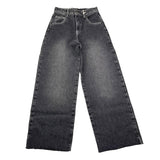 DOU DOU jeans tinta unita con girovita regolabile modello palazzo Nero per Bambina DV6P50 NERO DOU DOU 