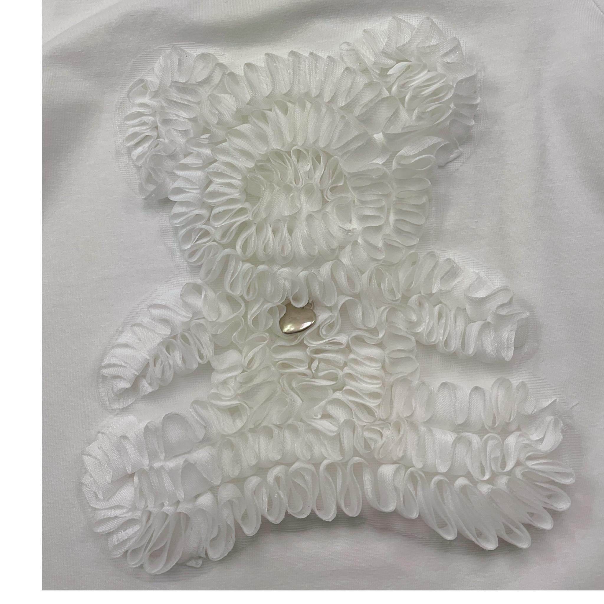 Fun & Fun T-Shirt Girocollo Tinta Unita con Orso per Neonata FCBSO01264N BIANCO FUN & FUN 