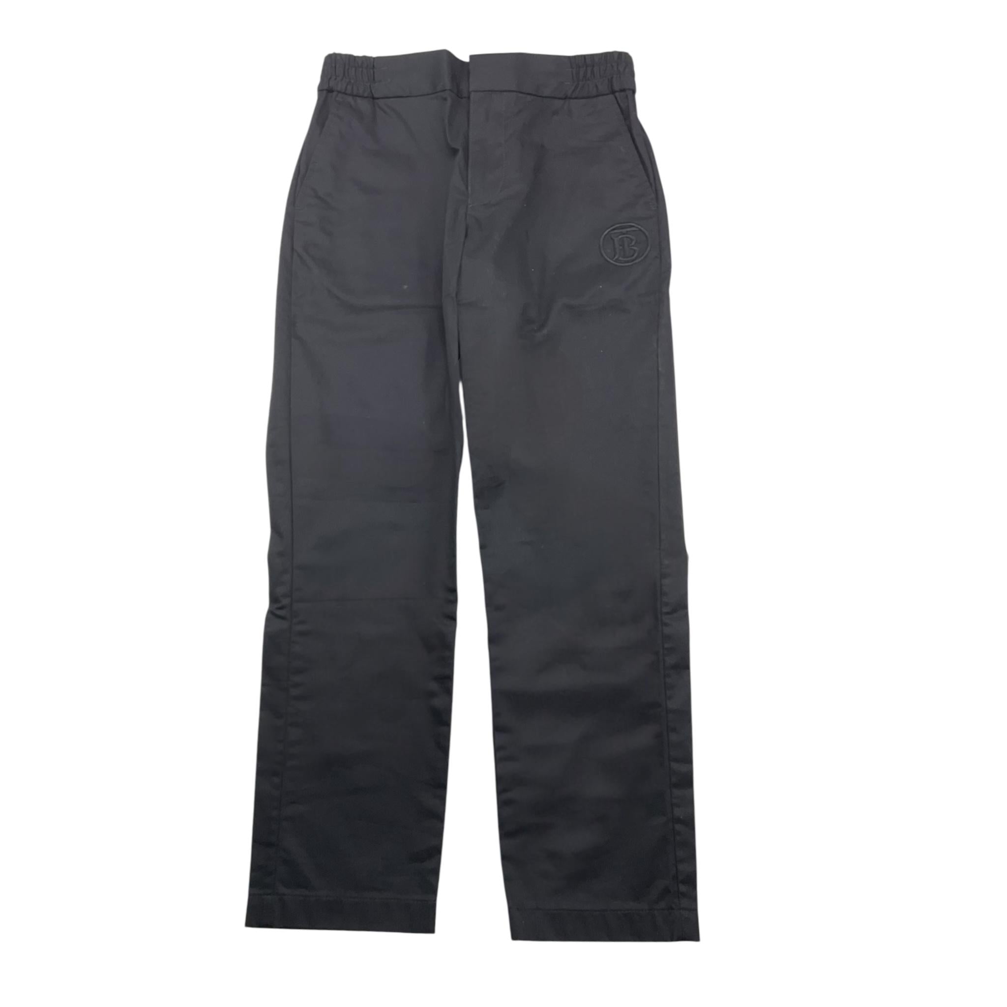 Burberry Pantalone Tinta Unita con Logo E Elastico In Vita per Bambino 8047758 NERO BURBERRY 