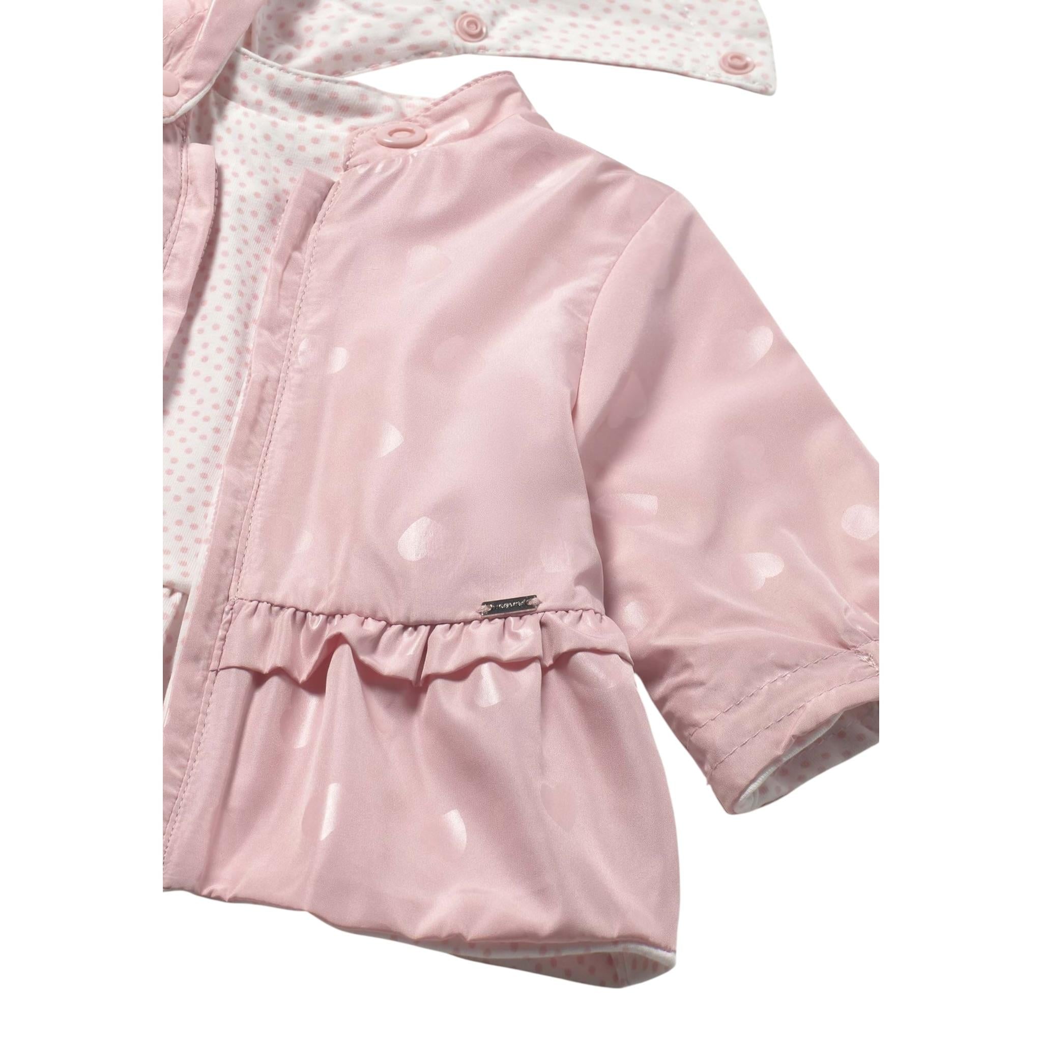 Mayoral Giubbino Bicolore con Cappuccio Reversibile Rosa per Neonata 1479X ROSA MAYORAL 