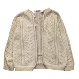 Wedoble Schlichte Strickjacke mit Lochmuster in Beige für Baby Mädchen