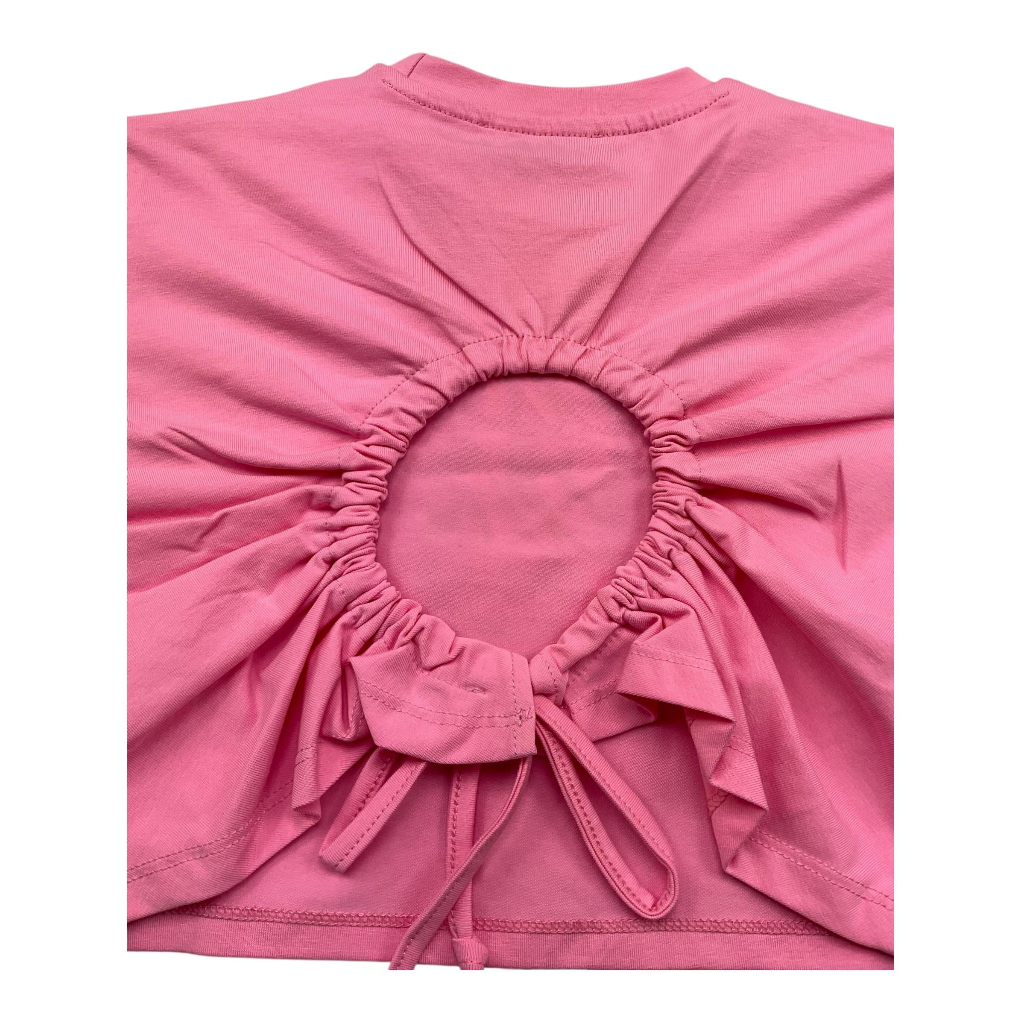 Gaelle T-Shirt Girocollo Tinta Unita con Logo per Bambina 2746MY00380 ROSA GAELLE 