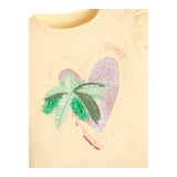 Guess T-Shirt Tinta Unita Girocollo con Stampa per Neonata K3GI11K6YW1 GIALLO GUESS 