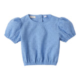 Sarabanda Top Tinta Unita Traforato per Bambina 0B357X AZZURRO SARABANDA 