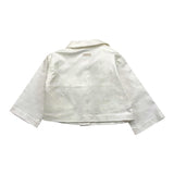 Zhoe & Tobiah Camicia Tinta Unita Modello Crop Con Bottoni Bianco Per Bambina