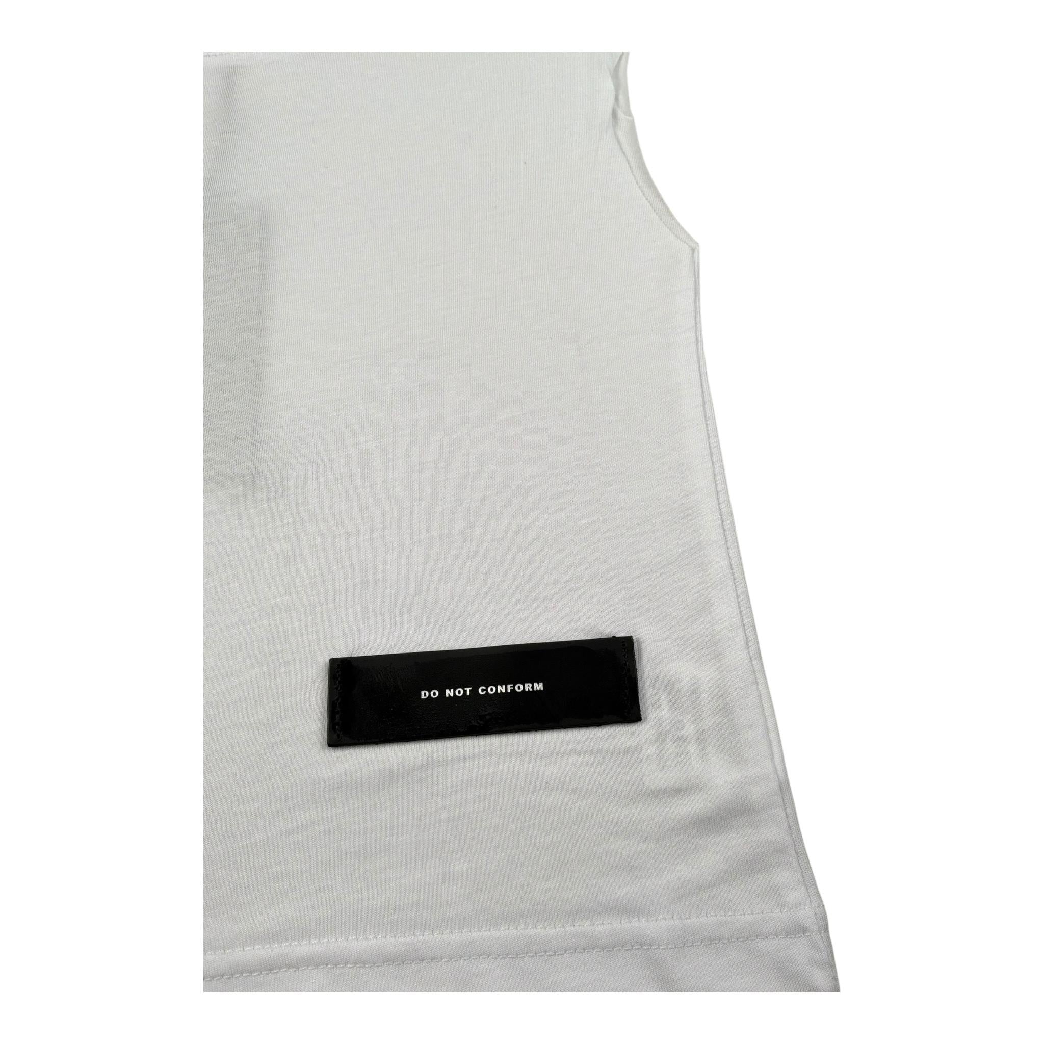 Do Not Conform Canotta Girocollo Tinta Unita per Bambino SS25DTS012 BIANCO DO NOT CONFORM 