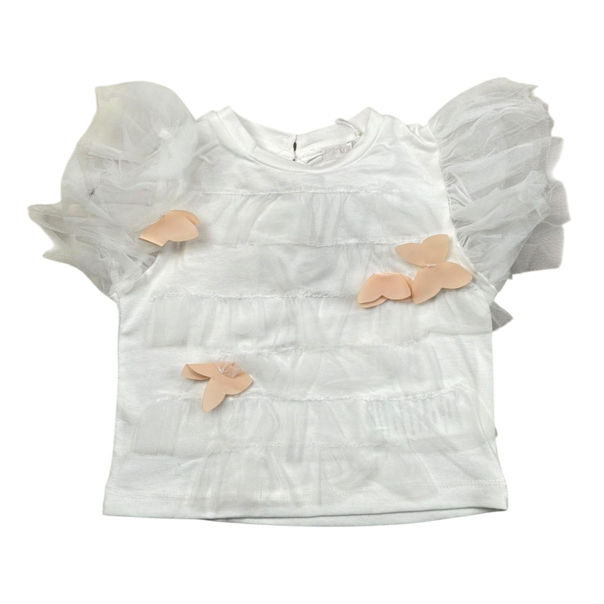 Miss Grant T-Shirt Girocollo tinta unita con Applicazioni Bianco per Bambina MG1335XJ BIANCO MISS GRANT 