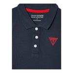 Guess Polo Mezza Manica Tinta Unita con Logo per Neonato I82P02K5DS0 BLU GUESS 