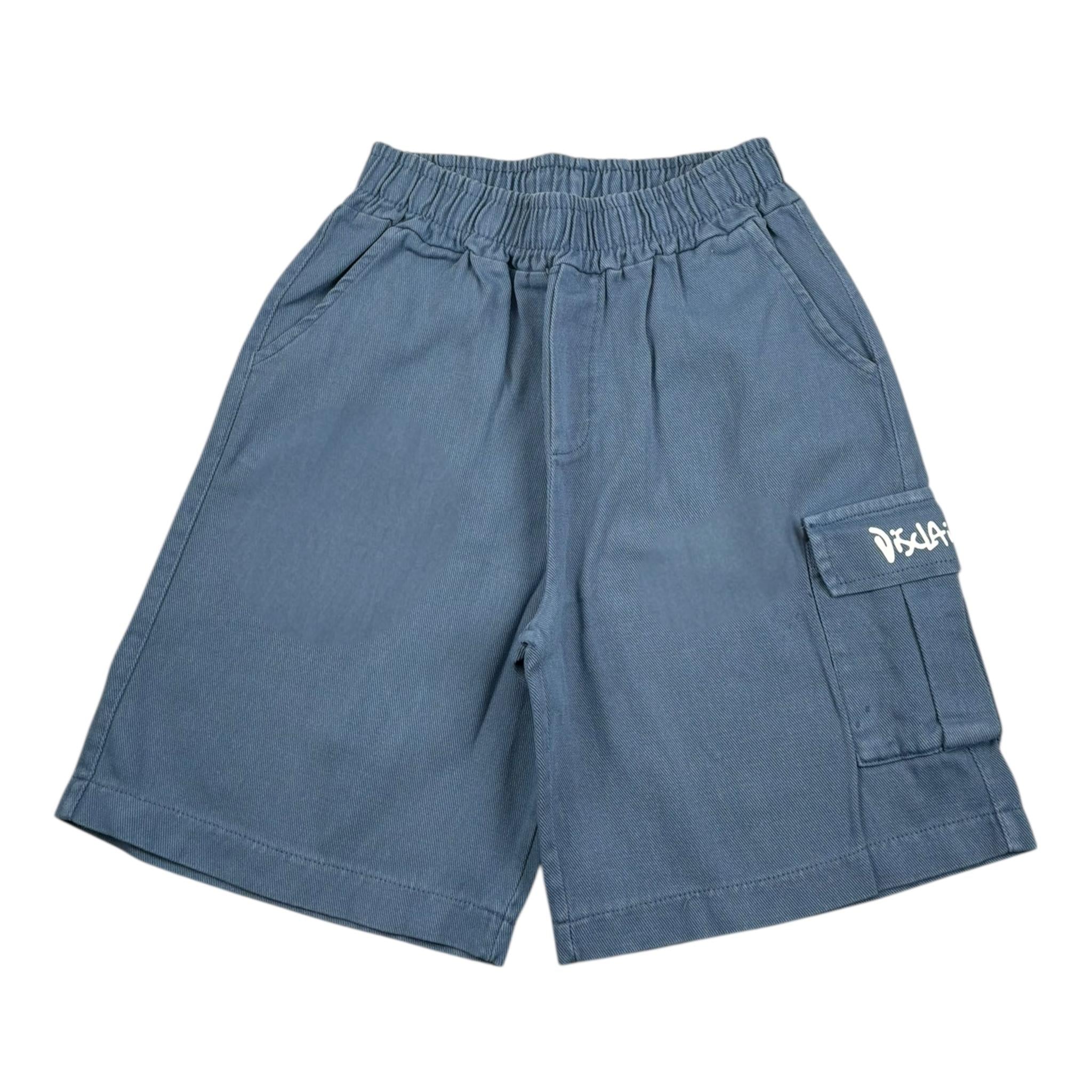 Disclaimer Bermuda In Denim Tinta Unita con Elastico In Vita per Bambino 25EDK58472X AZZURRO DISCLAIMER 