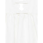 Simonetta Abito Tinta Unita Giromanica con Fiocco per Bambina SW1A82X BIANCO SIMONETTA 