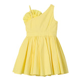 Liu Jo One-Shoulder-Kleid, einfarbig, mit gelber Applikation für Mädchen