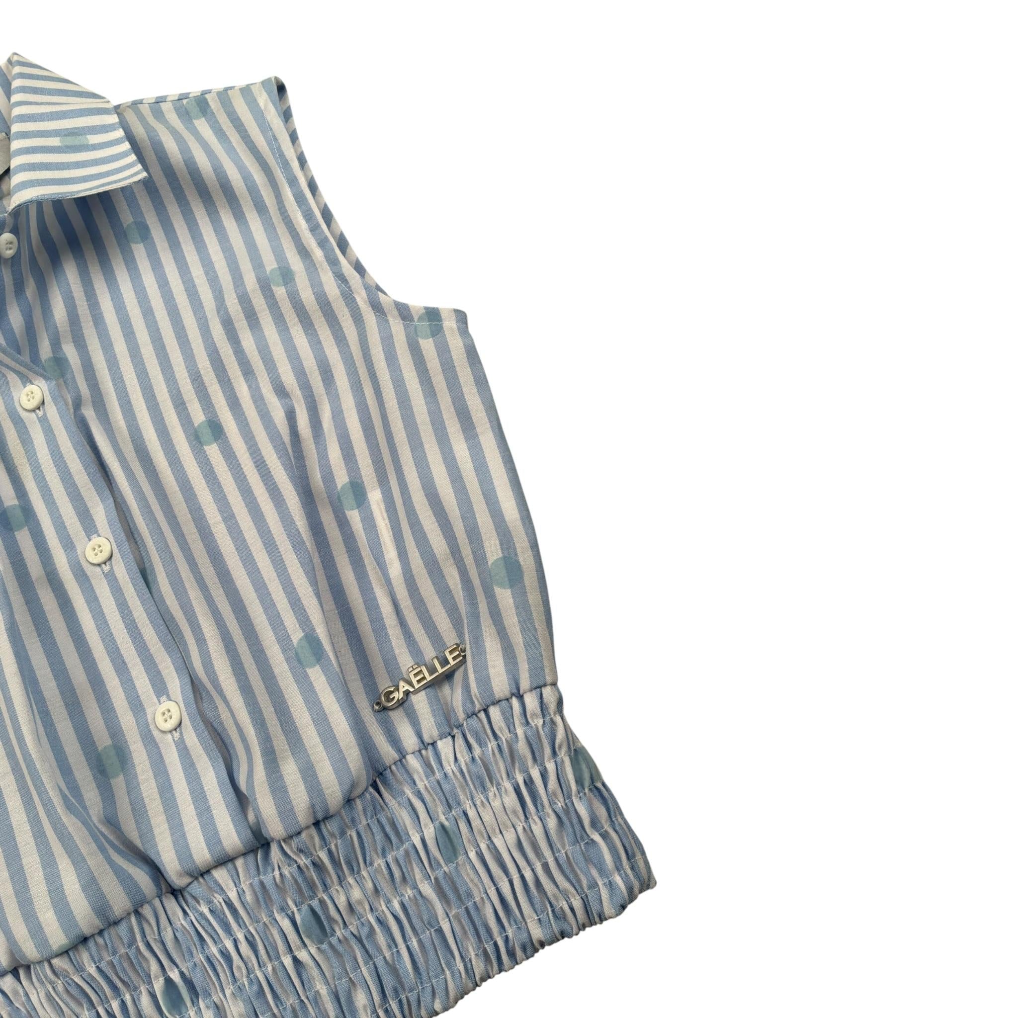 Gaelle Camicia Bicolore con Fantasia A Righe Bianco/Azzurro per Bambina 2746C00497 BIANCO/AZZURRO GAELLE 