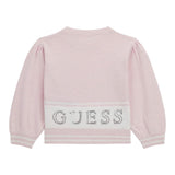 GUESS maglia girocollo tinta unita con logo paillettato Rosa per Neonata K4YR00Z3GW0X ROSA GUESS 