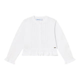 Mayoral Cardigan Tinta Unita con Ricami per Neonata 1383 BIANCO MAYORAL 