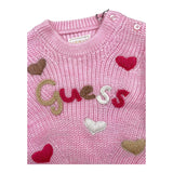 GUESS maglia tinta unita con stampa Rosa per Neonata K4BE01Z3IC0 ROSA GUESS 