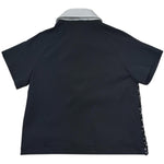 John Richmond Polo Mezza Manica Tinta Unita Paillettata per Bambina RGP26041PO NERO JOHN RICHMOND 