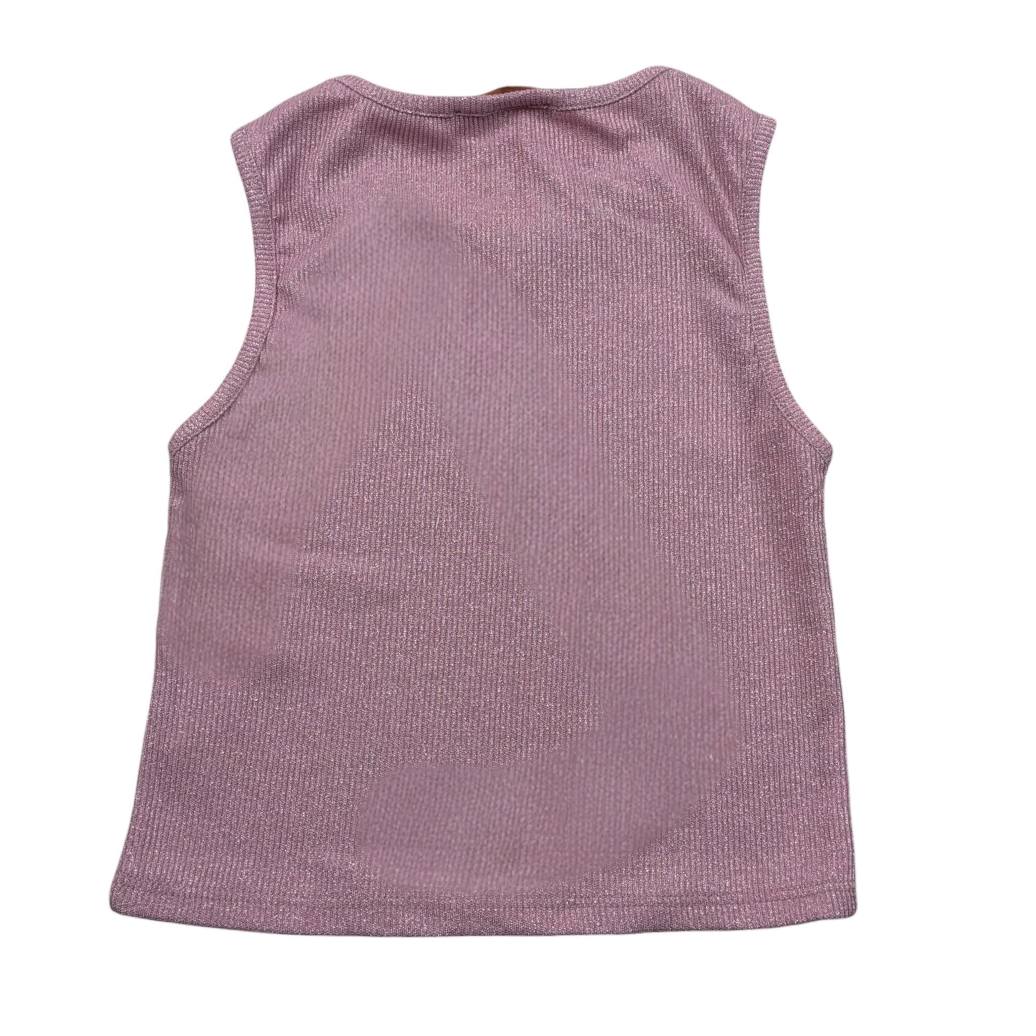 Please Canotta Tinta Unita Giromanica per Bambina MO04072G73 ROSA PLEASE 