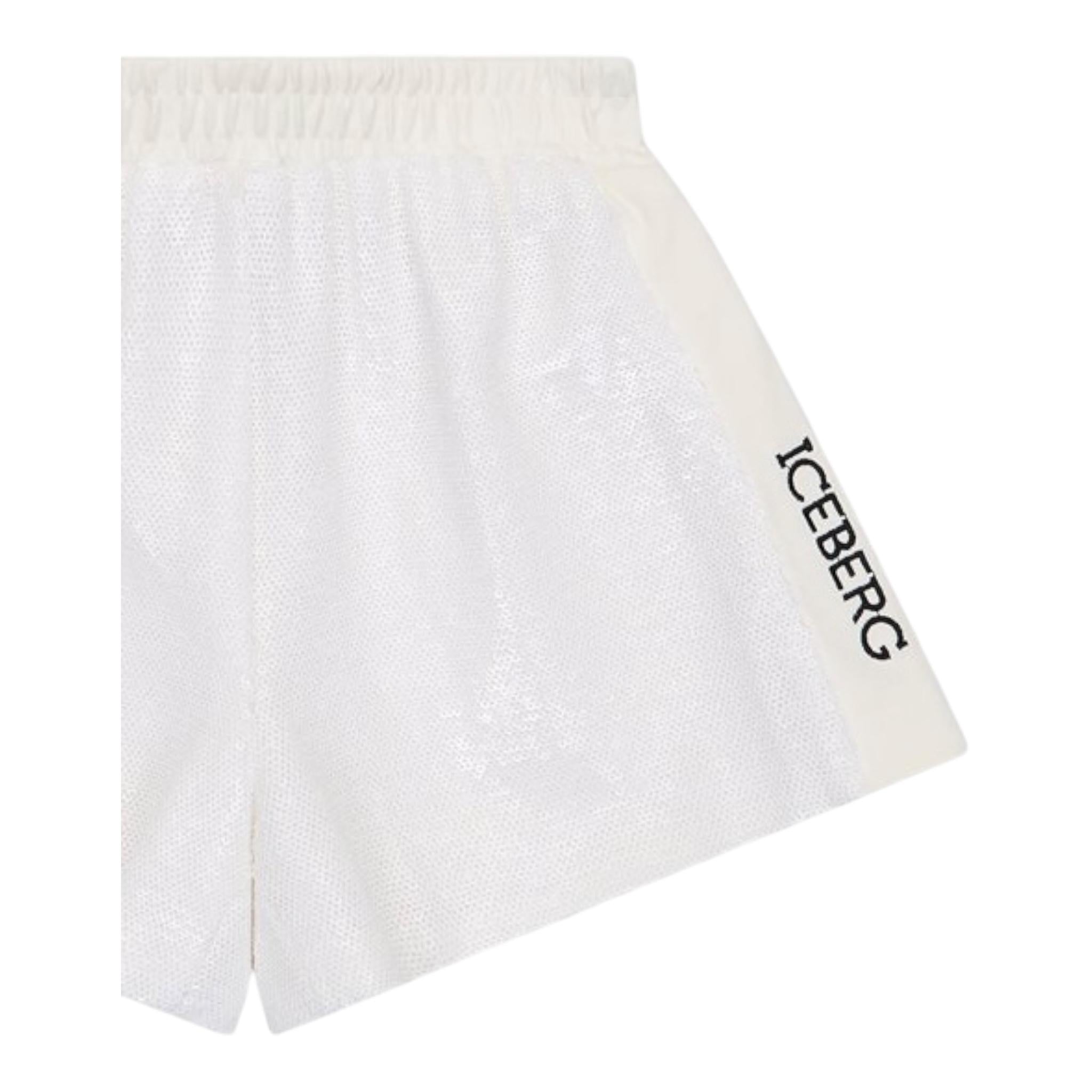 Iceberg Short Tinta Unita con Paillettes per Bambina SHICE5160J PANNA ICEBERG 