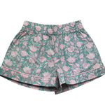 Saint Barth Short Tinta Unita con Stampa Fantasia per Bambina ILLYJR VERDE SAINT BARTH 
