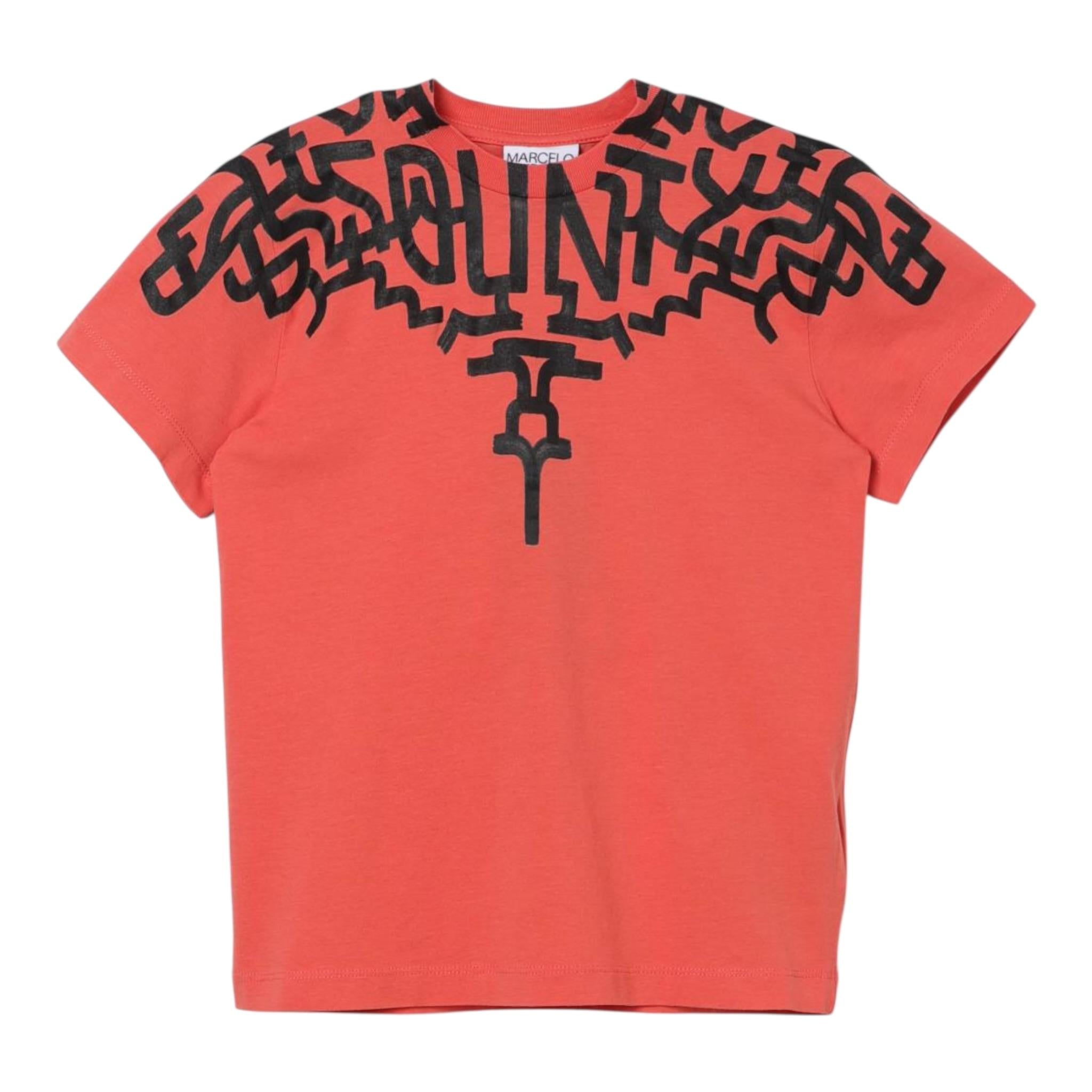 Marcelo Burlon T-Shirt Girocollo tinta unita Rosso per Bambino CBAA001S4JE ROSSO MARCELO BURLON 