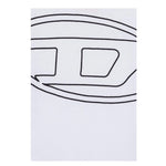Diesel T-Shirt Girocollo Tinta Unita con Logo per Bambino J02276X BIANCO DIESEL 