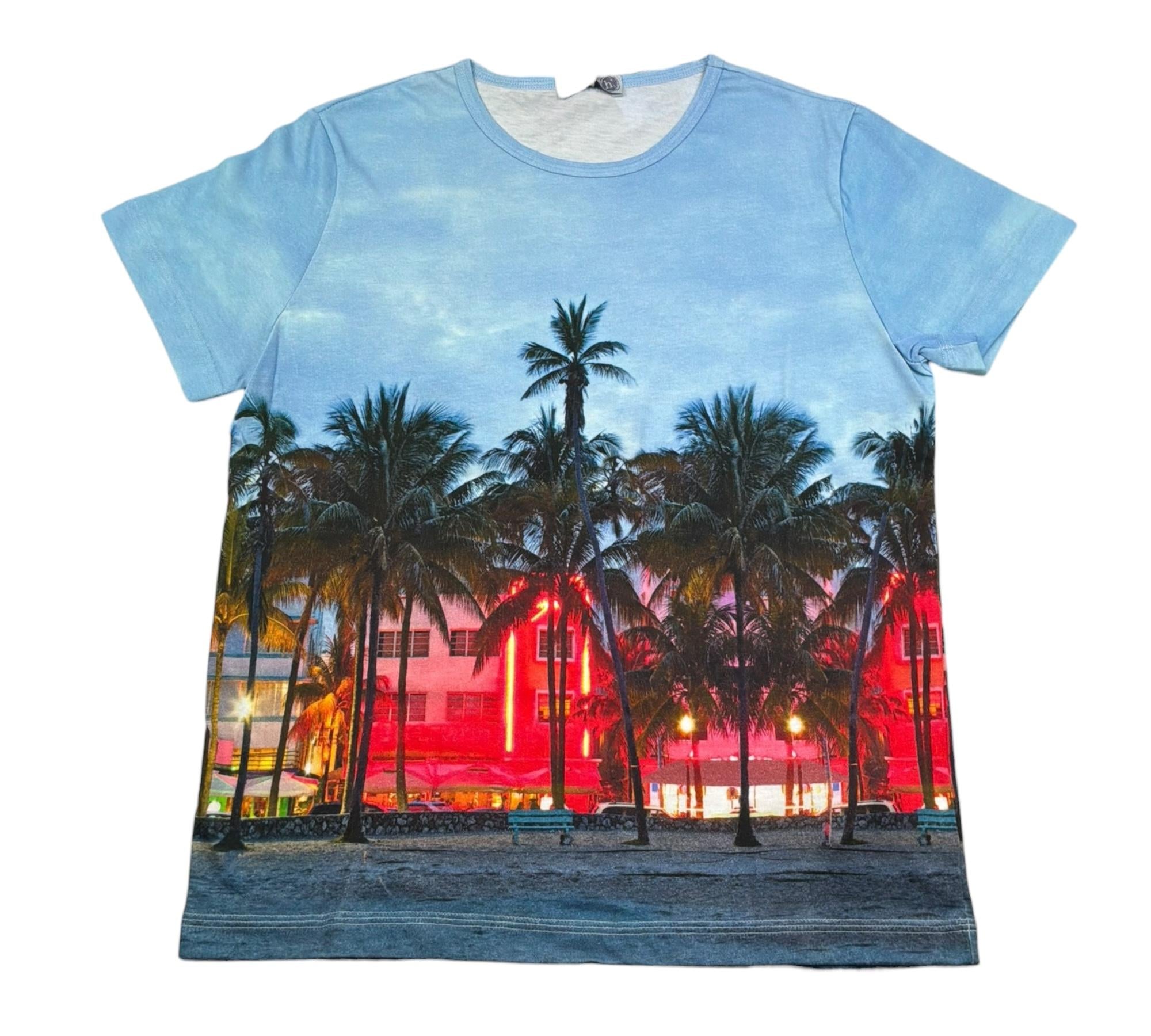 Monnalisa T-Shirt Girocollo Tinta Unita con Stampa per Bambino 259606 AZZURRO MONNALISA 