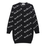 GAELLE abito in maglia tinta unita logato Nero per Bambina 2741VW00416 NERO GAELLE 