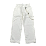 Please Pantalone Tinta Unita con Elastico In Vita per Bambino PE75300B73 BIANCO PLEASE 