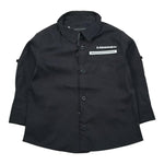 Daniele Alessandrini Camicia Tinta Unita con Logo per Bambino 1295C0778 NERO DANIELE ALESSANDRINI 