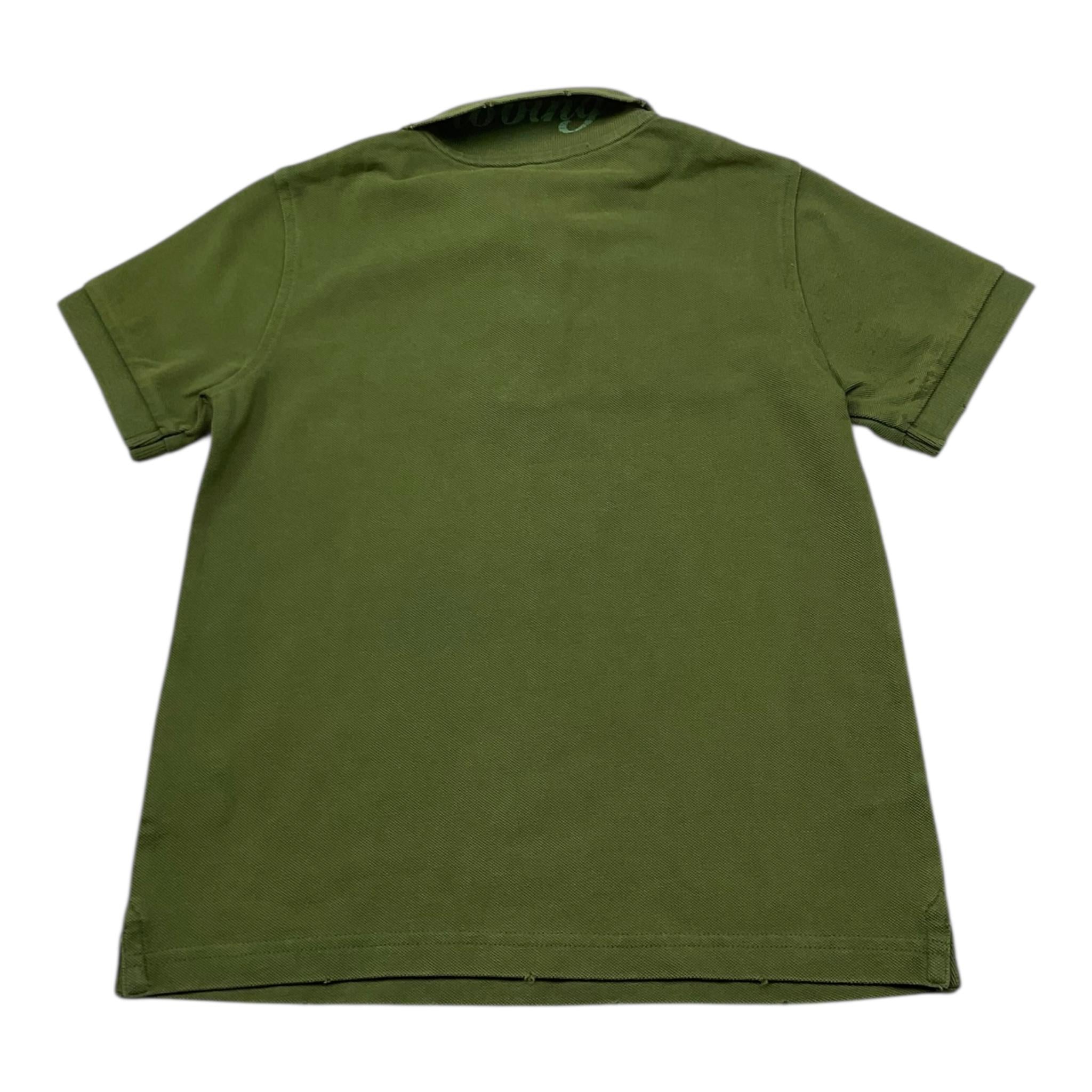 Sun68 Polo Mezza Manica Tinta Unita con Logo per Bambino CPA35301 VERDE SUN68 