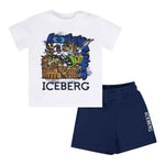 Iceberg Completo 2 Pezzi T-Shirt-Bermuda Bianco/Blu per Bambino CMBICE5107BXX BIANCO/BLU ICEBERG 