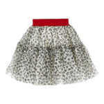 Monnalisa Gonna Tinta Unita con Fantasia Maculata per Bambina 19E706 BEIGE MONNALISA 