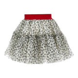 Monnalisa Gonna Tinta Unita con Fantasia Maculata per Bambina 19E706 BEIGE MONNALISA 