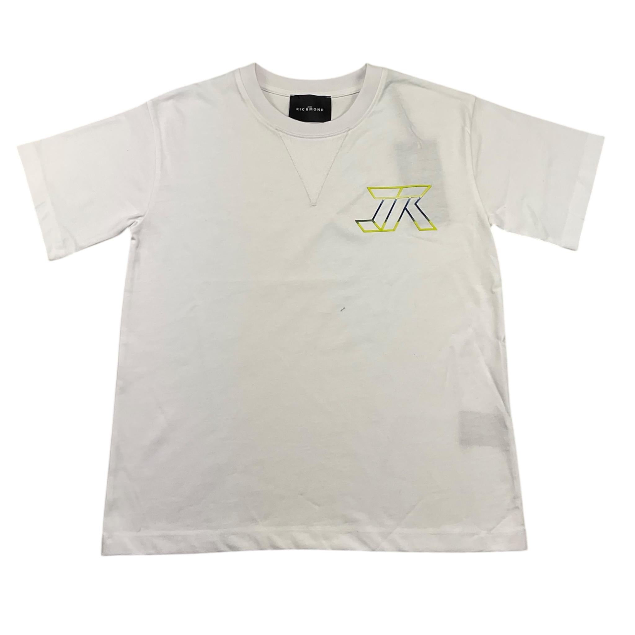 JOHN RICHMOND t-shirt girocollo tinta unita con stampa in contrasto Bianco per Bambino RBA25219TS BIANCO JOHN RICHMOND 