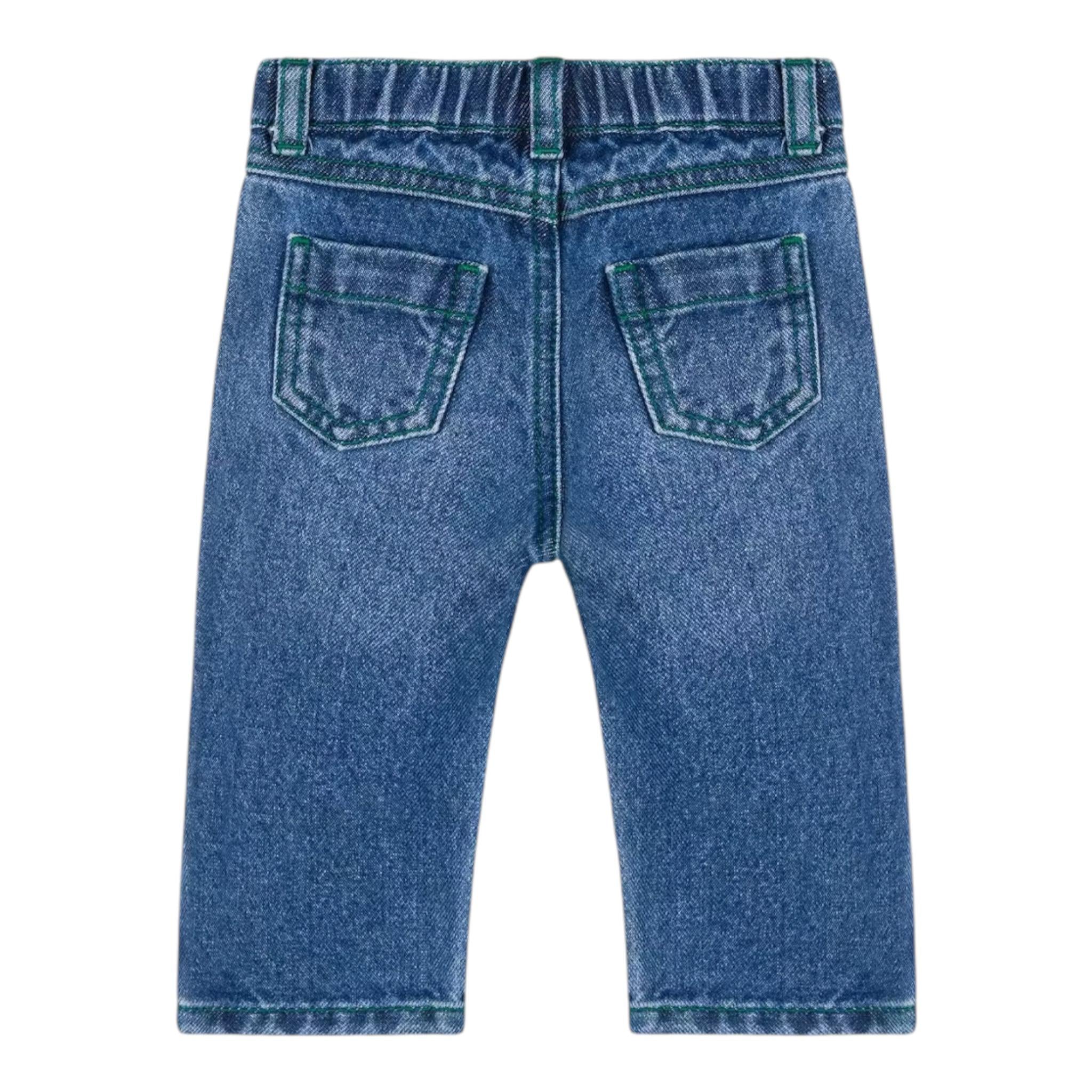 MOSCHINO jeans tinta unita con elastico in vita Blu per Neonato MUP04Z BLU MOSCHINO 