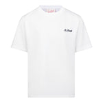 Saint Barth T-Shirt Girocollo Tinta Unita con Logo per Bambino DOVERLJR BIANCO SAINT BARTH 